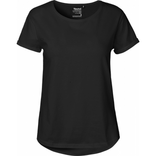 Neutral Dame Roll Up Sleeve T-Shirt Sort