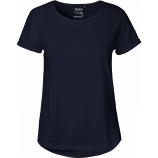 Neutral Dame Roll Up Sleeve T-Shirt Navy