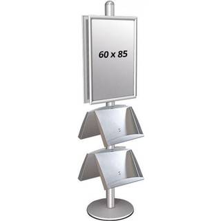 Multi Stander 4 - Dobbeltsidet Med 2 Stålhylder 25mm 2 x 60x85cm