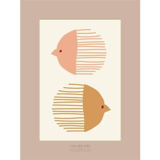 Tilbud: Spar 40% - Bird And Fish - Plakat 30x40 cm fra ViSSEVASSE