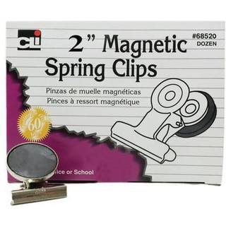 Charles Leonard Magnetic Spring Clips 2 """" 12 pr. Boks 3 kasser