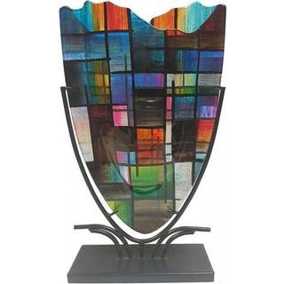 Glasvase Square & Smedestativ, H 47,5cm - Benjamin