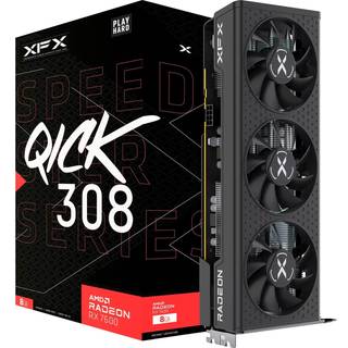 XFX Radeon RX 7600 Speedster QICK 308 Black - 8GB GDDR6 RAM - Grafikkort