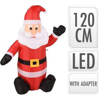 Oppustelig julemand med LED H120 cm