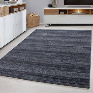 Plus Kortluvet tæppe Ensfarvet - Grå - 160x230