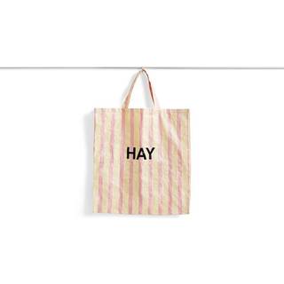 Hay - Indkøbstaske - Candy Stripe Bag - rød og gul - X-large