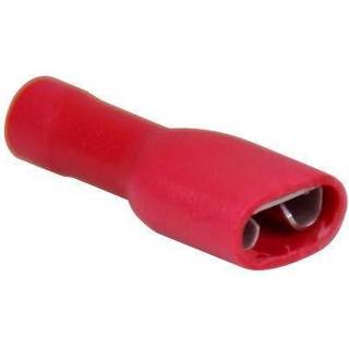 Helisolerede fladstikhylstre, hun, 6.4 x 0.8 mm, passer til kabel 4 - 6 mm², 100-pak, gul