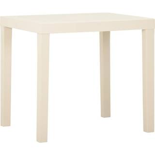 havebord 79x65x72 cm plastik hvid