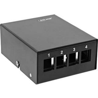 InLine - Keystone RJ45 Snap-In Patchpanel - 4 port - Sort