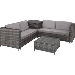 Loungesæt polyrattan Siena - grå/lysegrå