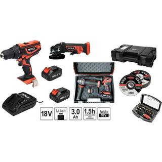 Vinkelsliber Yato YT-82828; 18 V; 2x3,0 Ah batt.