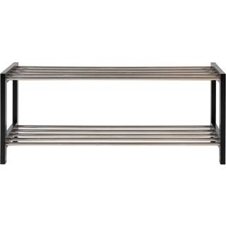 Padova Skoreol - Skoreol, Træ/Stål, 2 Hylder, Sort78X34 Cm
