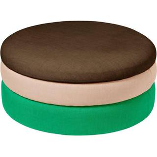 Broste Copenhagen Pond puf 30 cm Emerald Green/Rose/Coffee