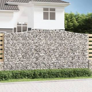 buede gabionkurve 3 stk. 400x30x200/220 cm galvaniseret jern