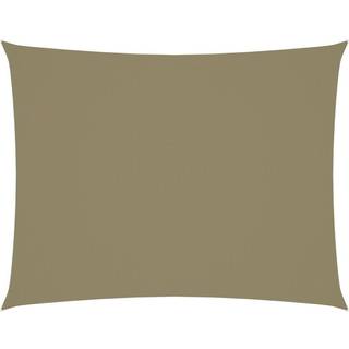 solsejl 6x8 m rektangulær oxfordstof beige