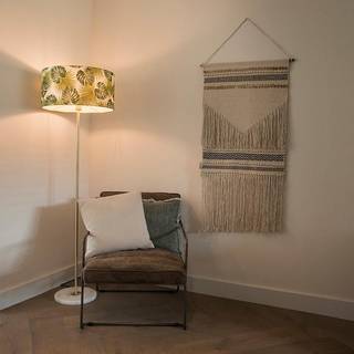 Gulvlampe messing med bladskærm 50 cm - Kaso