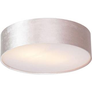 Moderne loftslampe lyserød 40 cm med guld indvendig - Drum