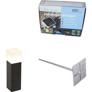 Udendørs stake sort opal glas 30 cm jordspyd og kabelglands - Danmark