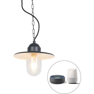 Smart udendørs pendellampe antracit IP44 inkl. Wifi ST64 - Kansas Graphite