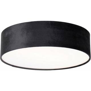 Moderne loftslampe sort 40 cm med guld indvendig - Drum
