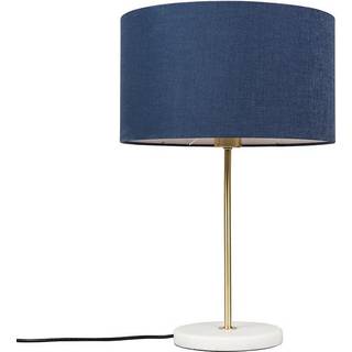 Bordlampe messing med blå skærm 35 cm - Kaso