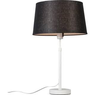 Bordlampe hvid med sort skærm 35 cm justerbar - Parte