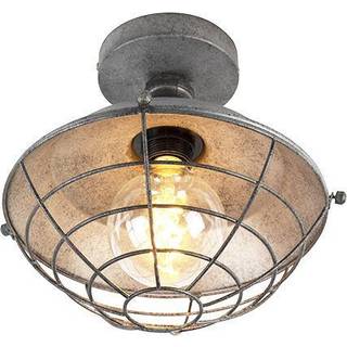 Industriel loftslampe antiksølv 25,5 cm - Course