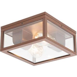 Industriel loftslampe rustbrun IP44 2-lys - Charlois