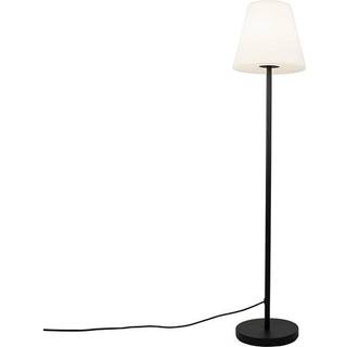 Udendørs gulvlampe sort med hvid skærm 35 cm IP65 - Virginia