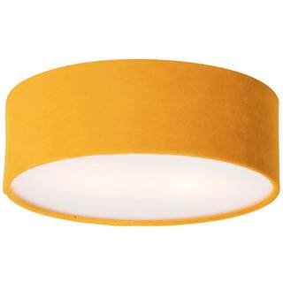 Loftslampe okker 30 cm med gylden inderside - Tromle