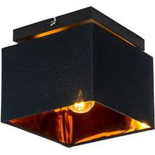 Moderne loftslampe sort med guld - VT 1