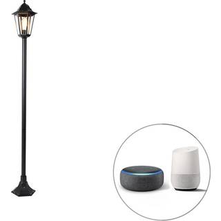 Smart stående udendørslampe sort 170 cm inkl. Wifi ST64 - New Orleans