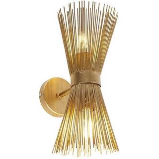 Art Deco væglampe guld 2-lys - Broom