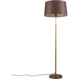 Gulvlampe bronze med brun skærm 45 cm justerbar - Parte