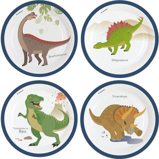 Dinosaur paptallerkner 8 stk.