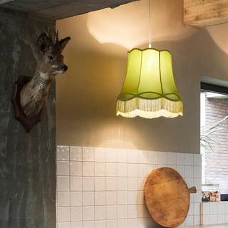 Retro hængende lampe grøn 45 cm - Granny