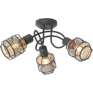 Design loftslampe sort med guld 3-lys - Noud