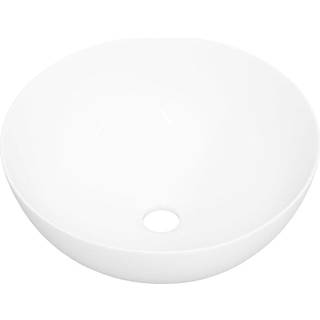 håndvask 36x15 cm keramik rund hvid