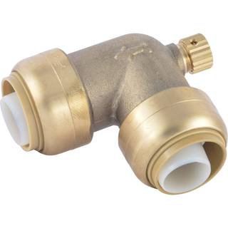 Sharkbite 3/4 tommer 90 graders albue med dr?n udluftning for at forbinde messing VVS-montering Pex Pipe Copper CPVC PE-RT HDPE U5256LFA