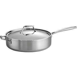Tramontina d?kket Deep Saute Pan Rustfrit st?l Tri-Ply Clad 6 Qt 80116/073DS