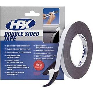 HPX dobbeltklæbende tape sort, 19mm x 10m