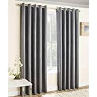 Enhanced Living Enhanced Living Grey Vogue Ready Made Thermal Blackout Eyelet Curtains