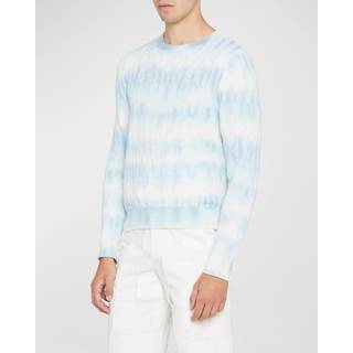Amiri Logo cotton and cashmere-blend sweater - blue - EU 50