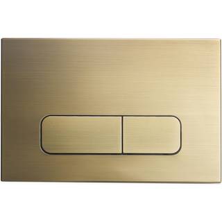 Swiss Madison Well Made Forever Wall Mount Dual Flush Actuator Plate med rektangel Push-knapper i b?rstet messing (SM-WC003Z)