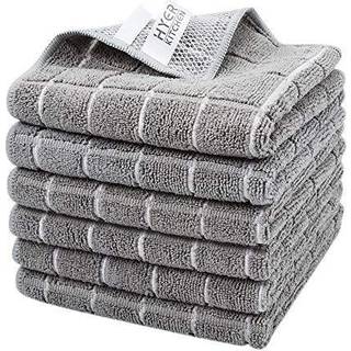 Hyer k?kken mikrofiber k?kken klud reng?ring klud til retter all -purpose - absorberende og fnug gratis husholdningssk?l klud med krat side 6 pak