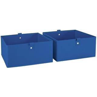 Riverridge Kids 2pc 10,5in W x 5in H Folding Storage Bin Set - Blue