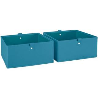 Riverridge Kids 2pc 10,5in W x 5in H Folding Storage Bin Set - Turkis