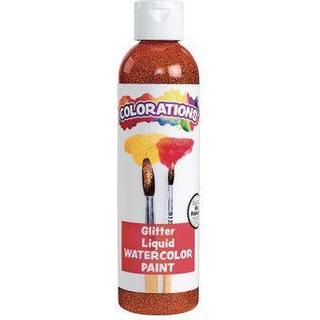 Farvning Liquid Glitter Vandfarvemaling 8 fl oz orange ikke-giftig maling børn håndværk hobby sjov vandfarve plakater cool effekter alsidig gave