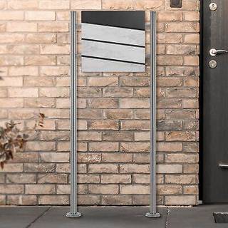 Standerbrevkasse 37x36,5x11 cm antracit/marmor-finish