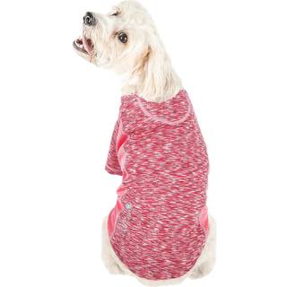 Pet Life Active 'Warf Speed' Heathred Dog Fitness og Yoga Pet T-Shirt Dog Clothes-Performance Dog T-shirt med 4-vejs-stretch reflekterende og hur